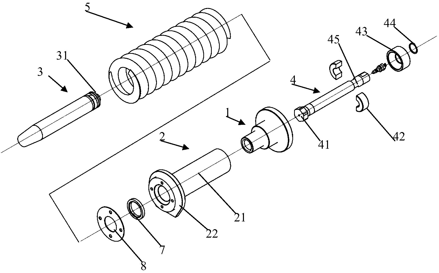 Integrated tension device and crawler-type walking machine with same