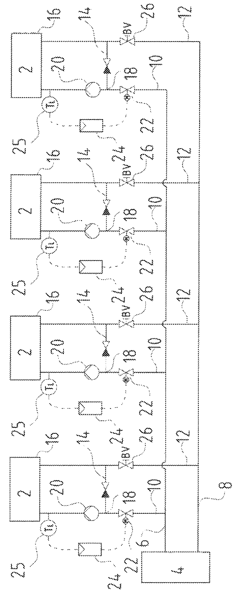 Method for limiting a supply flow in a heat transfer system