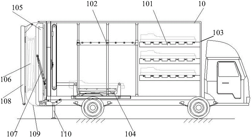 Mobile charging system for replacing power battery of electric passenger vehicle