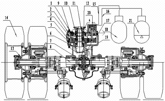 A hybrid drive axle