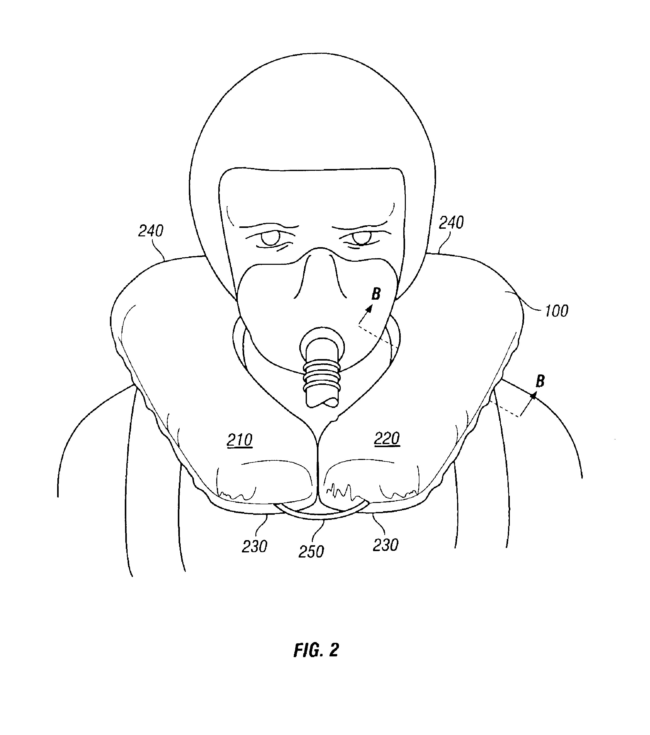 Inflatable head and neck support collar
