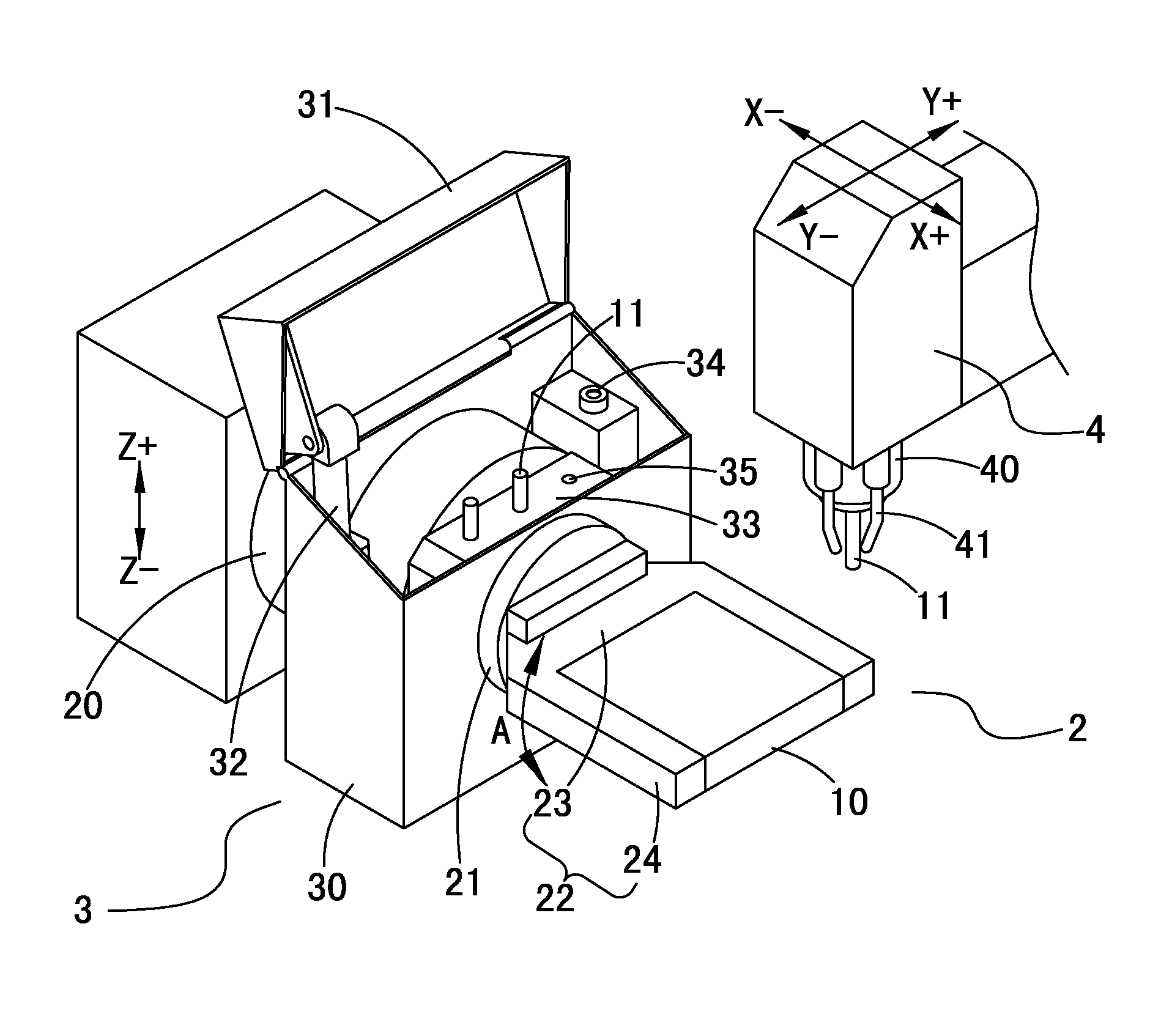 Multi-spindle machining machine with tool changing mechanism