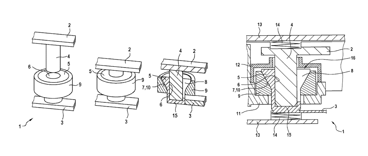 Plug-type connection having a conical clamping ring clamping a conical collet