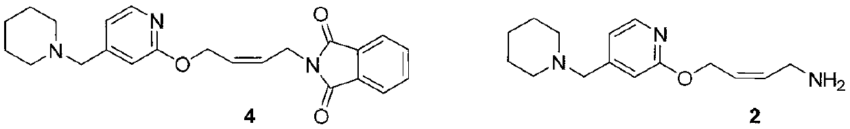 Method for preparing lafutidine from hydroxylamine hydrochloride