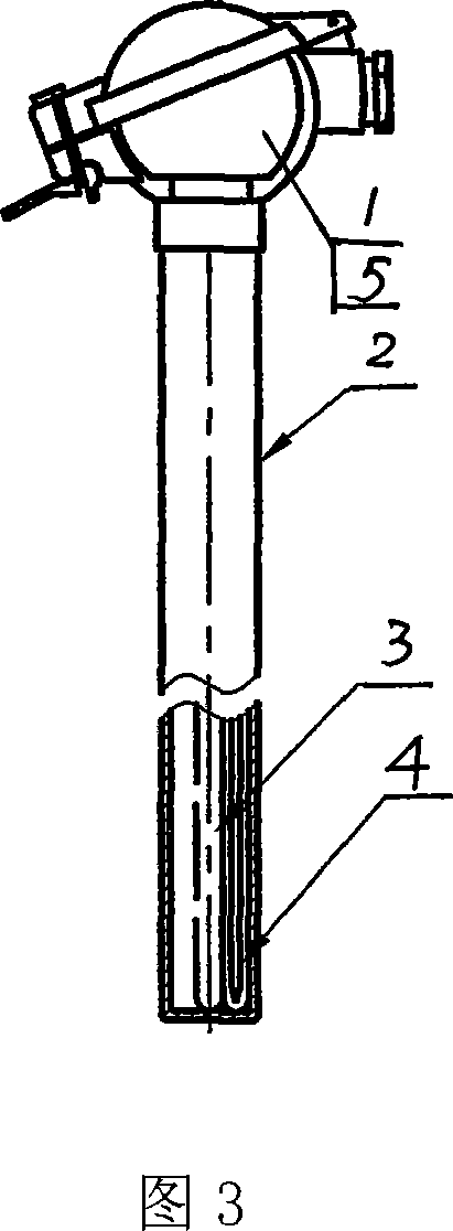 Thermocouple with temperature correcting and monitoring holes