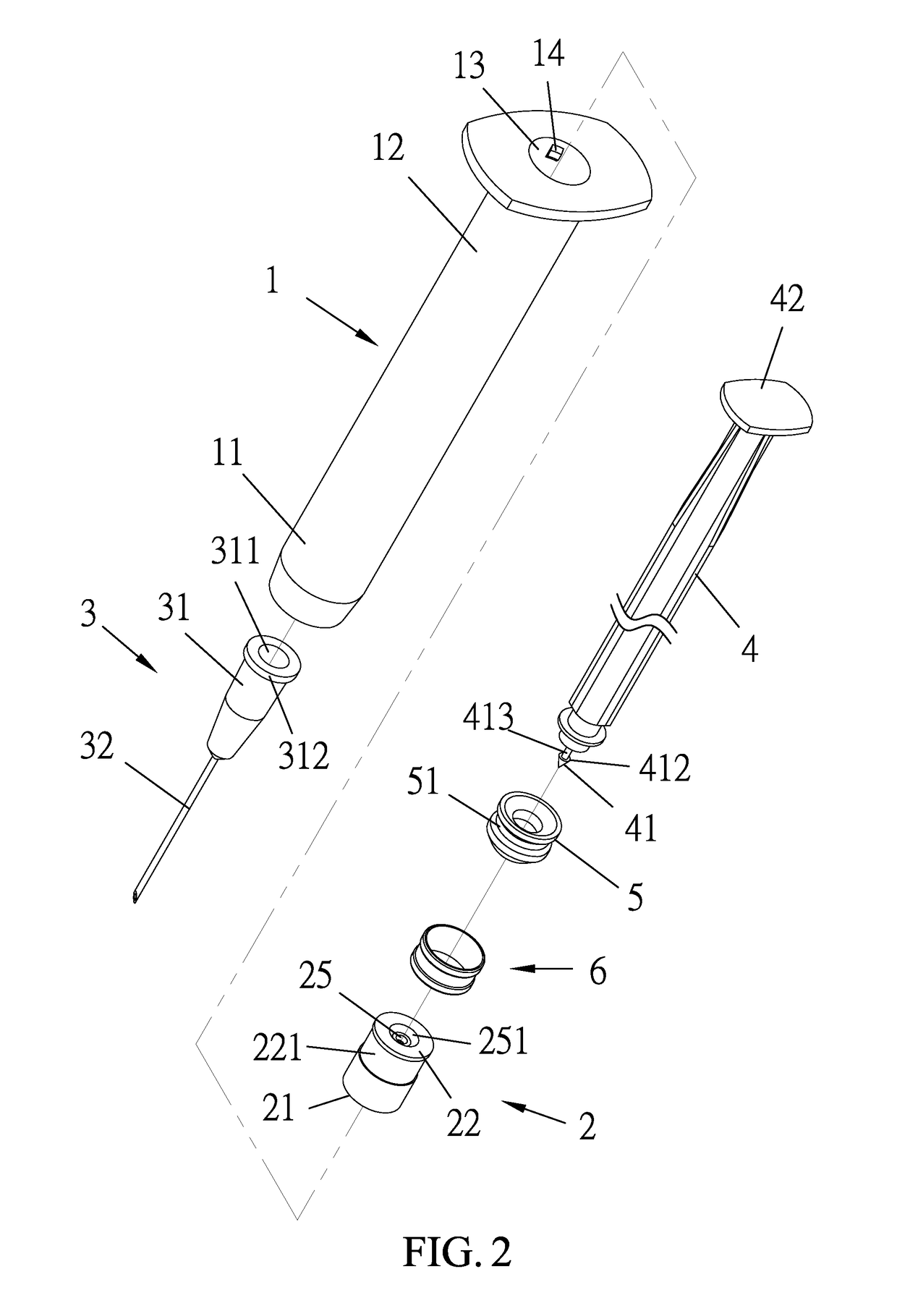 Safety syringe structure