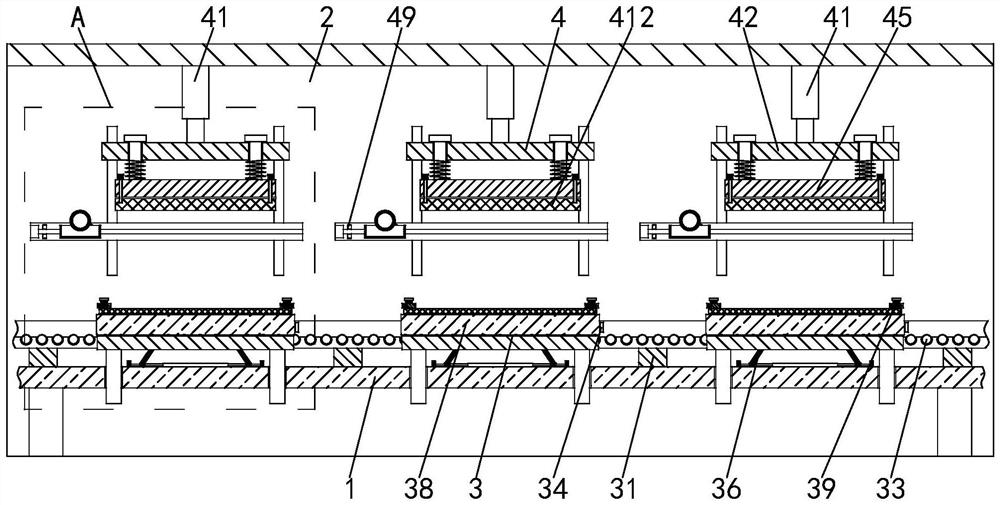 Composite processing machine for composite plastic woven bag production and composite processing method