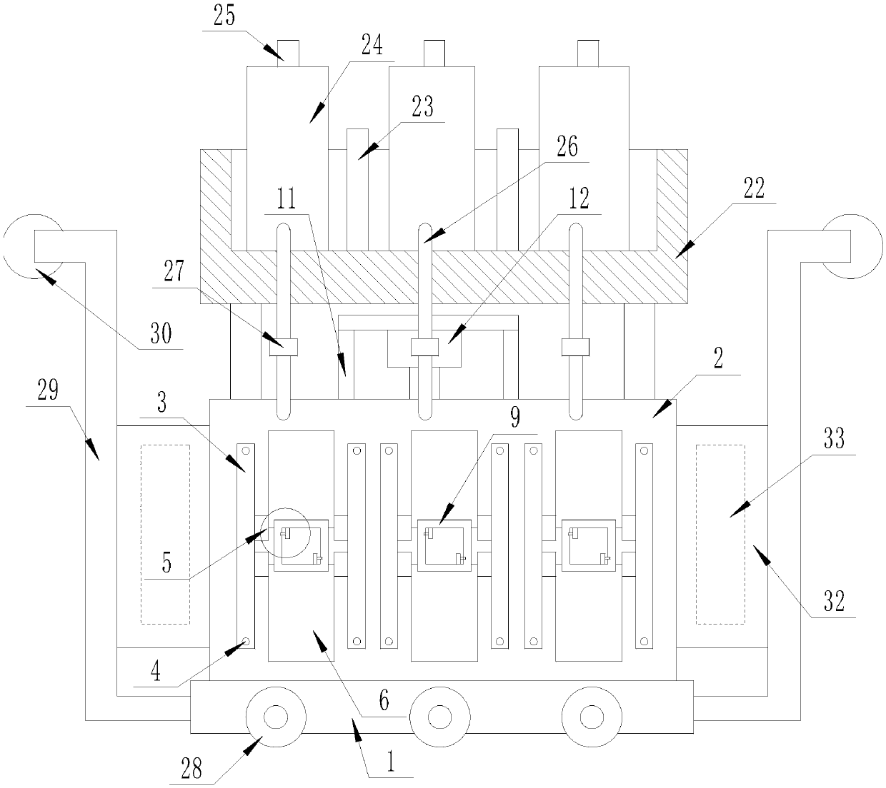 Agricultural plant-root water-spraying device