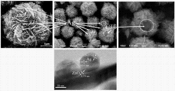 Preparation method of ag/zno-carbon sphere ternary core-shell heterojunction photocatalyst with different microscopic morphology