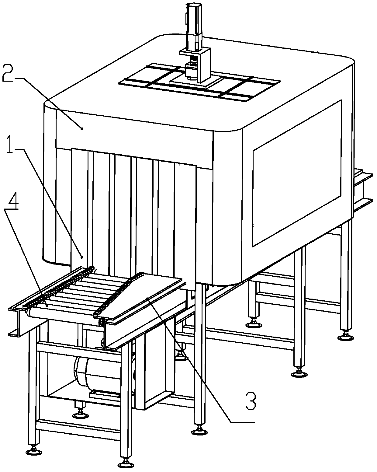 A basket-type x-ray machine for measuring the cutting height of waste lead-acid batteries