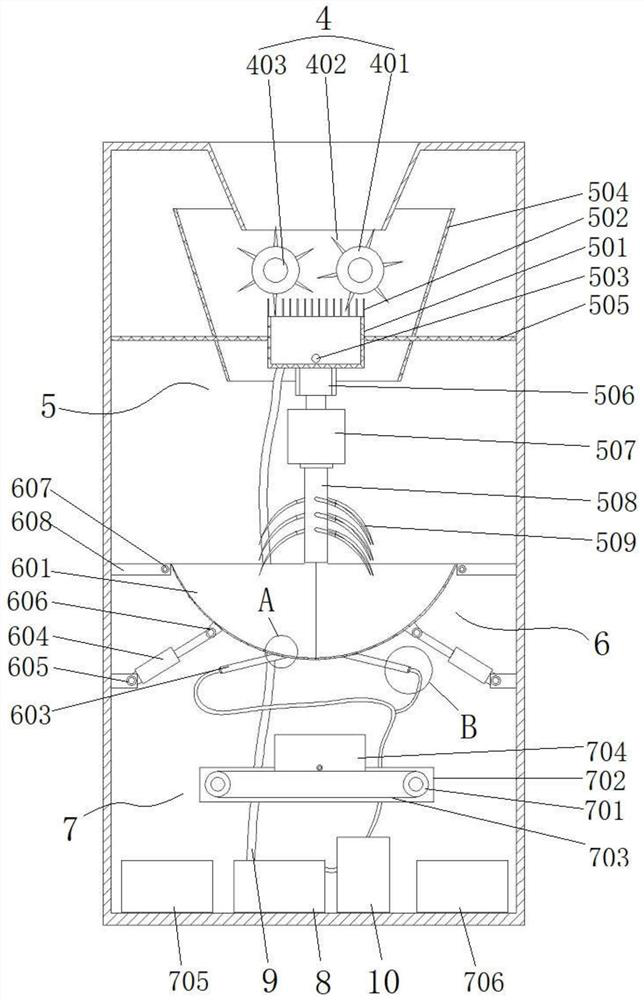 Municipal public waste cleaning and recycling device