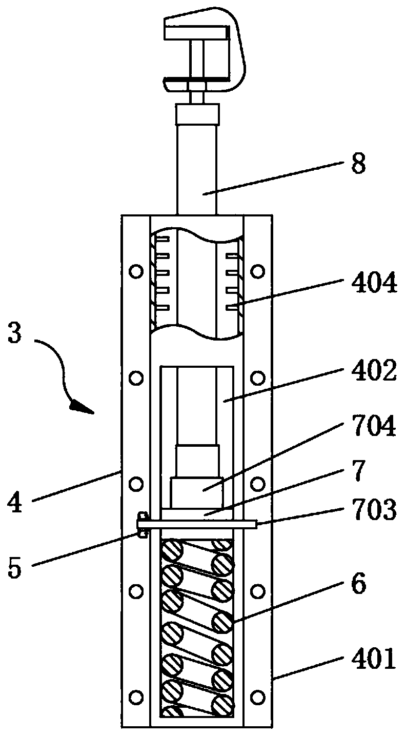 An auxiliary device for hanging grounding wires during electric power maintenance