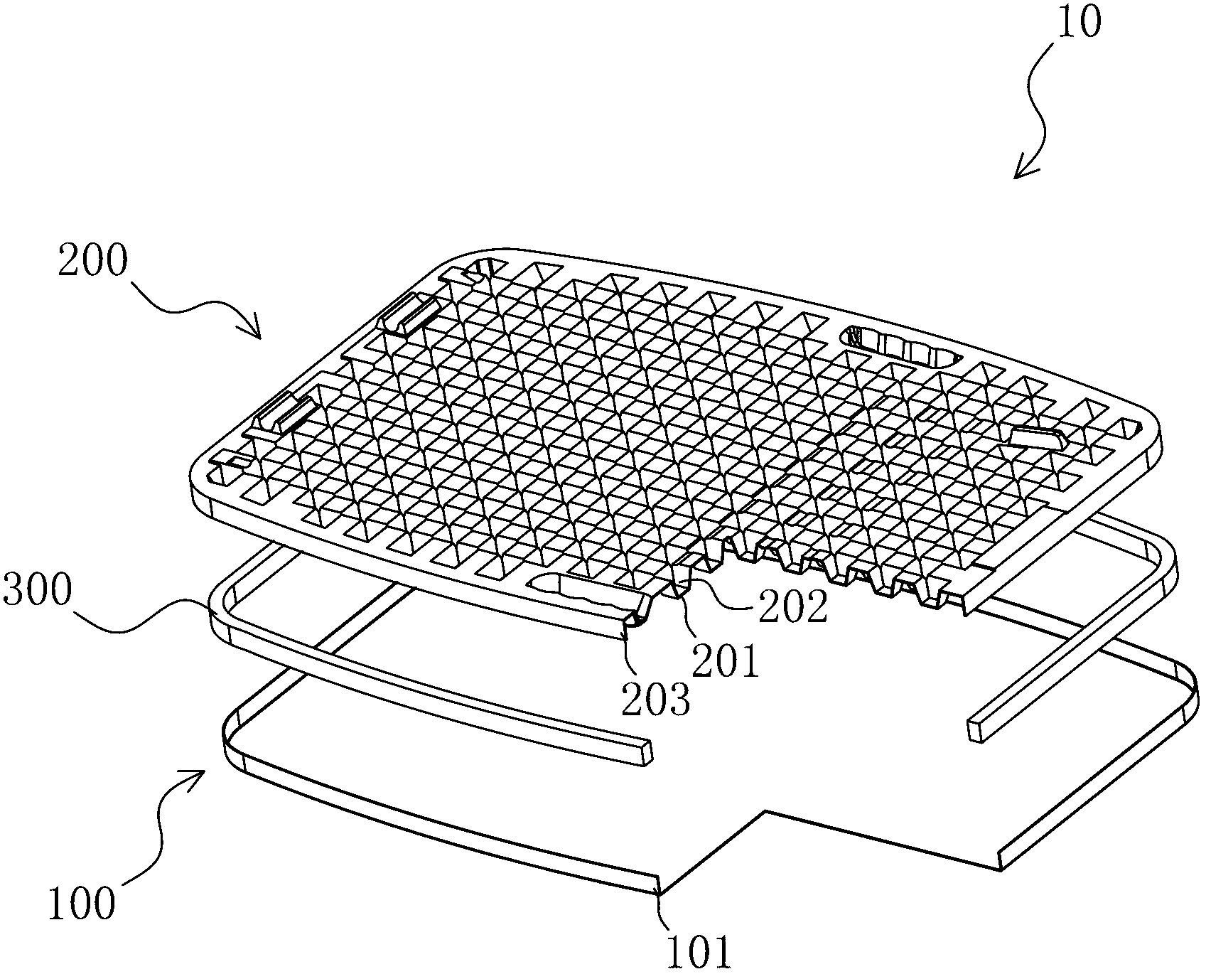 Structure of composite table top