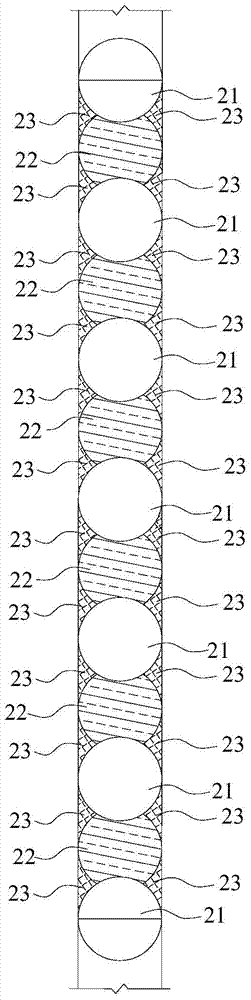 Construction method for forming grooves and holes and replacing large-diameter piles with small-diameter piles