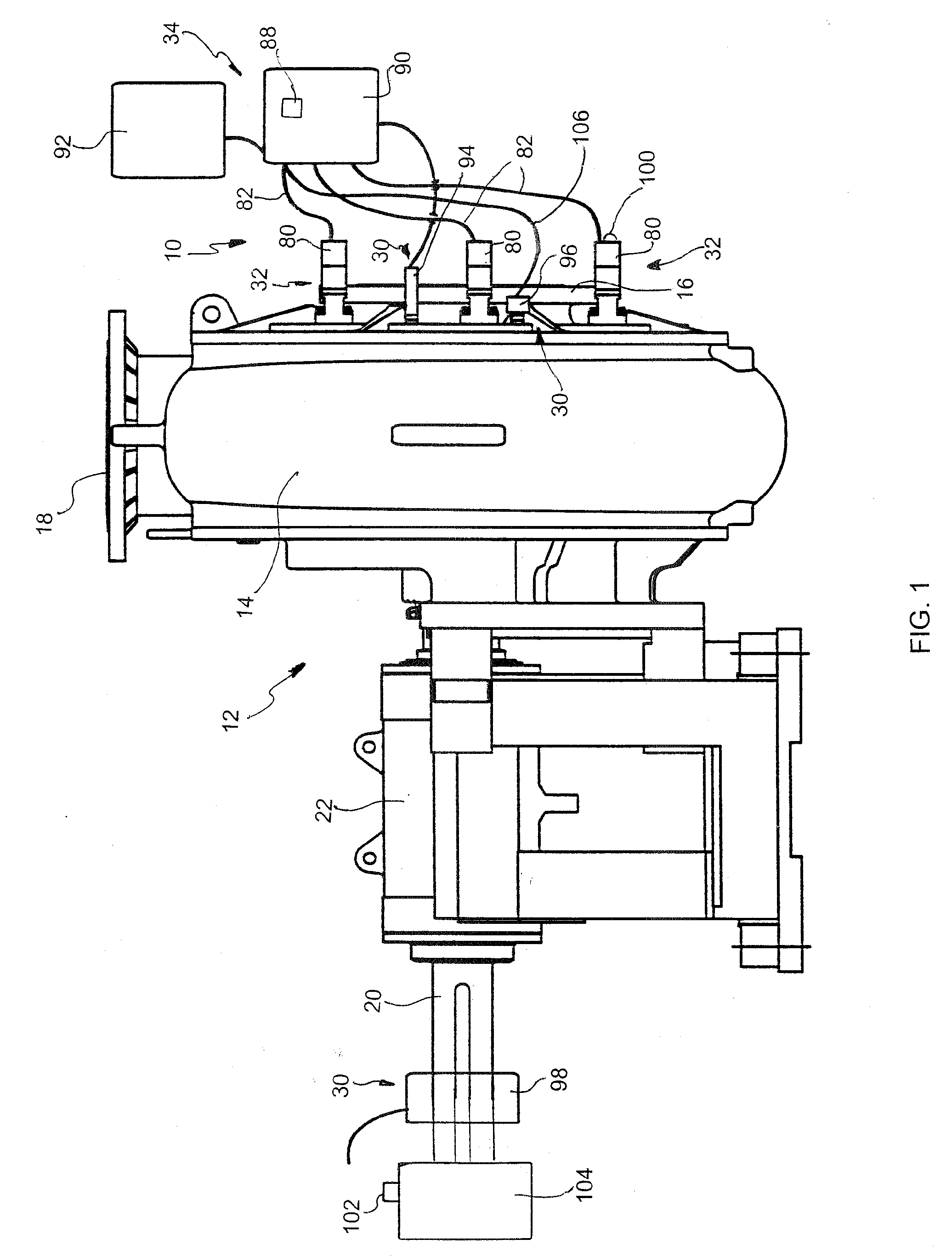 Self-monitoring system for evaluating and controlling adjustment requirements of leakage restricting devices in rotodynamic pumps