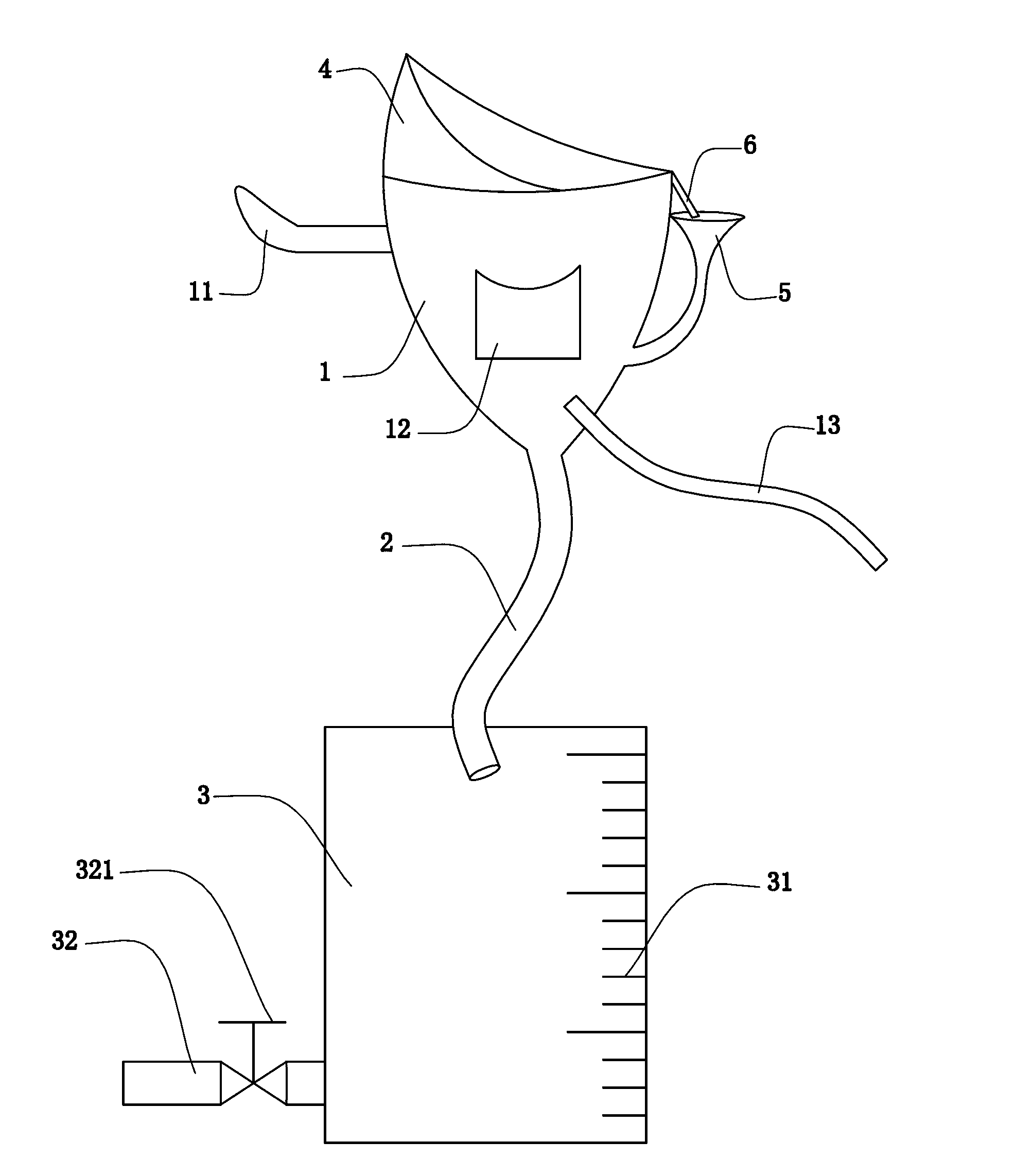 Urinary catheterization device for obstetrical nursing