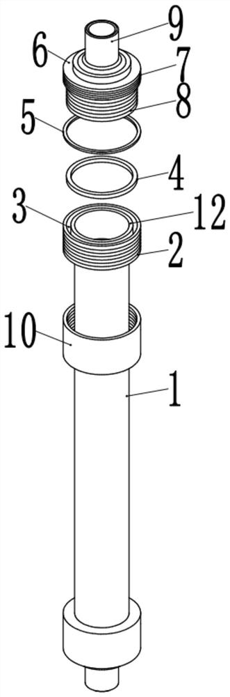 Disinfection cleaning rod for filter type citric acid hemodialysis machine