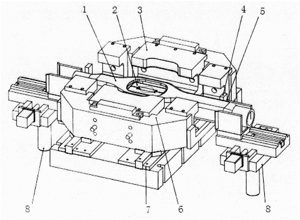 Reshaping and ejecting device for automobile rear axle