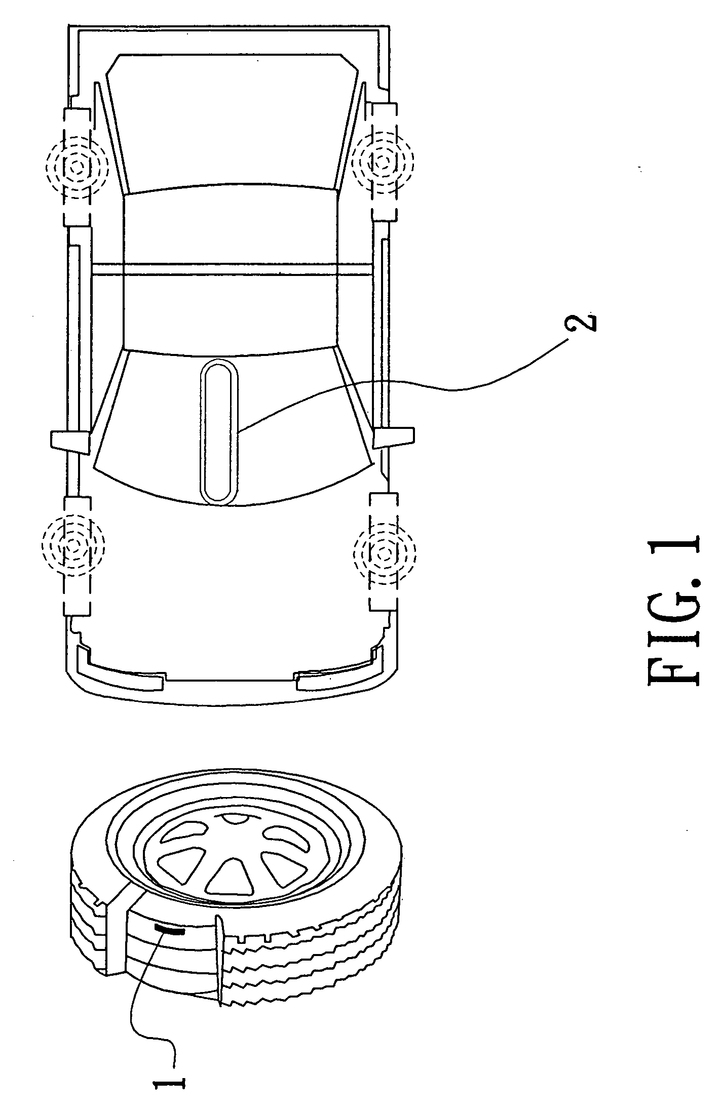 Wireless tire pressure and temperature monitoring system