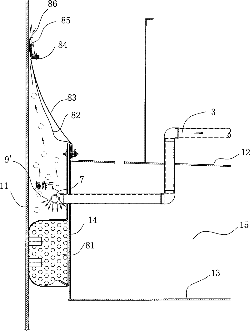 Ventilation and explosion suppression device for seal ring of floating roof tank