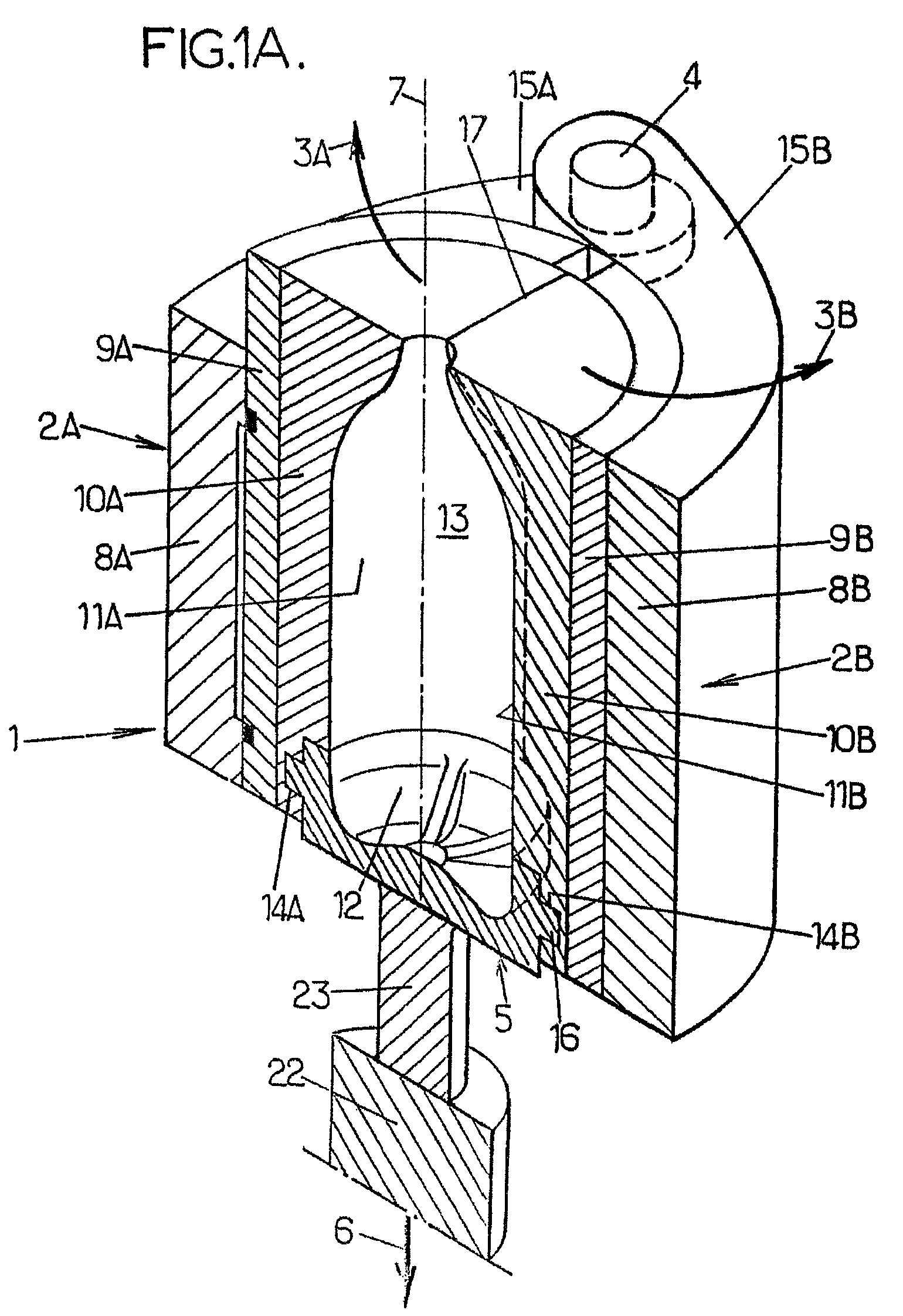 Molding device with height-adjustable base for molding thermoplastic containers of various heights