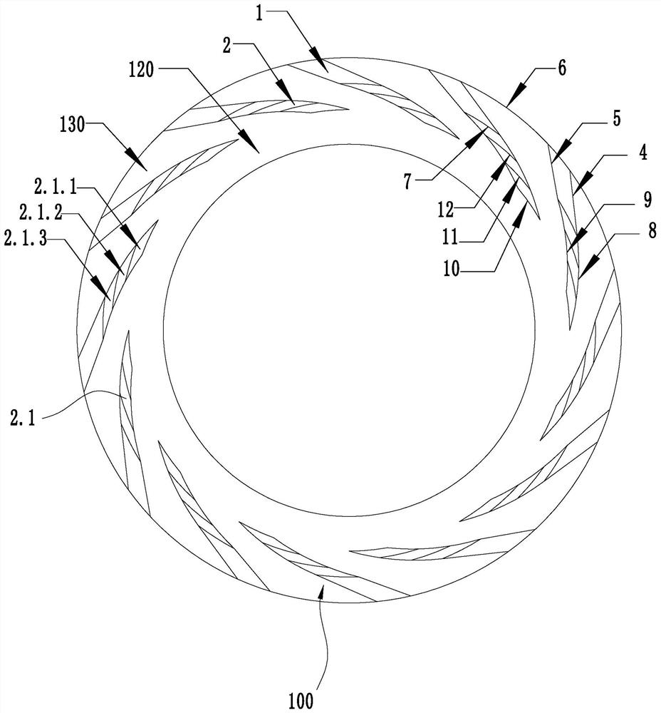 A composite sealing end face structure with three-diversity microholes and stepped spiral arc grooves