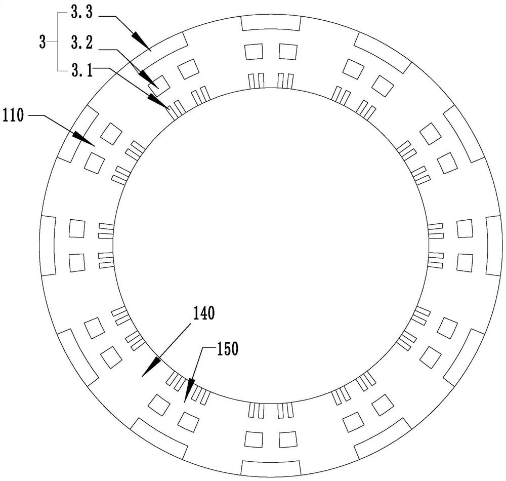 A composite sealing end face structure with three-diversity microholes and stepped spiral arc grooves