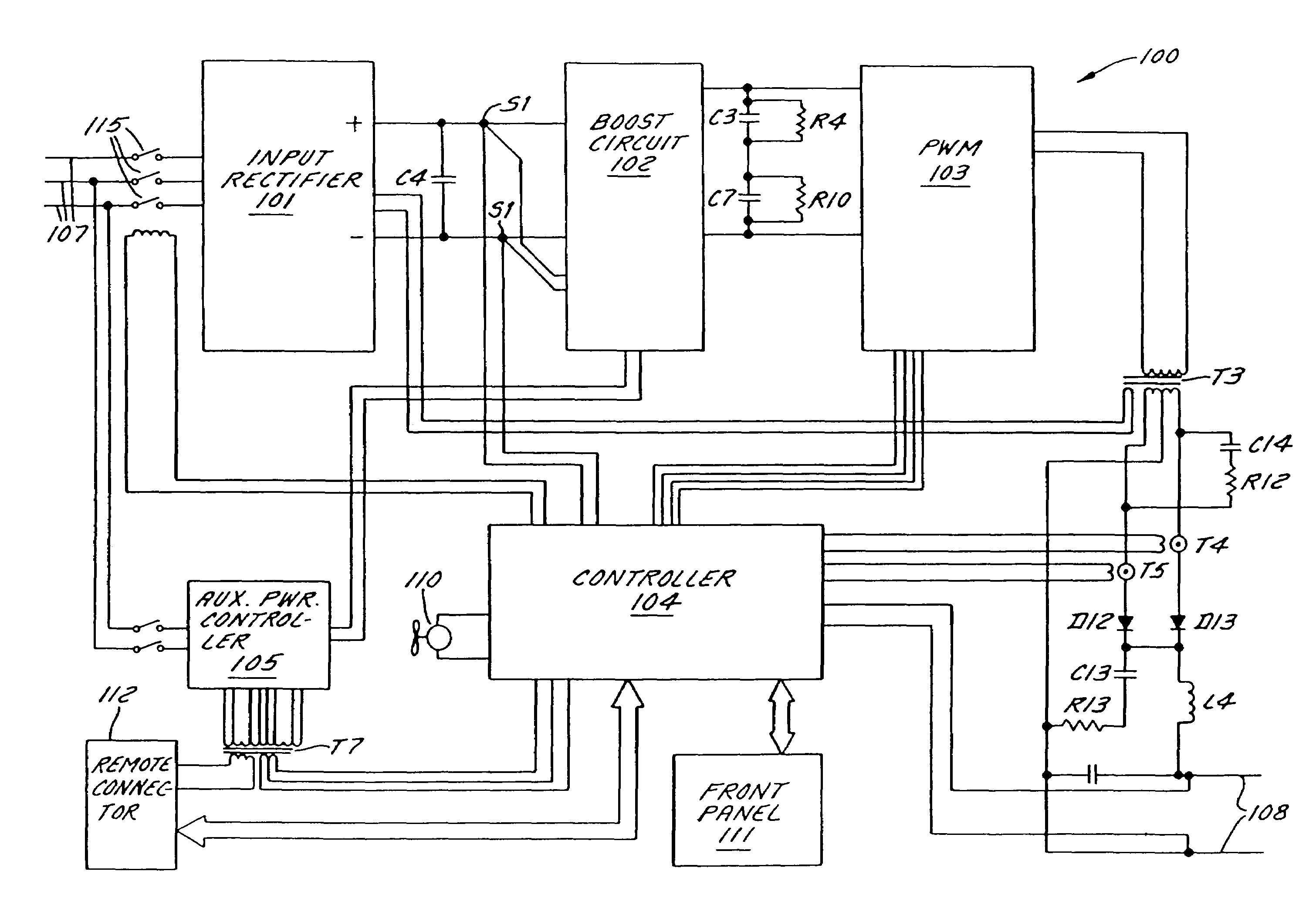 Method and apparatus for receiving a universal input voltage in a welding power source