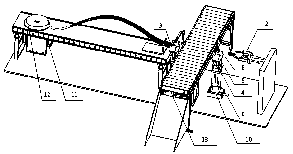 Magnetic automatic bagging machine and use method thereof