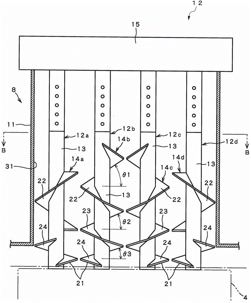 Push screw device and roll forming machine