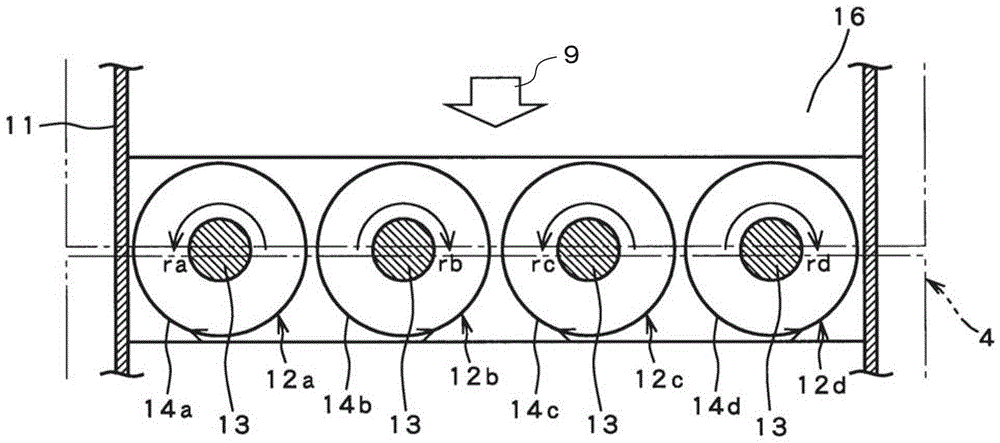 Push screw device and roll forming machine