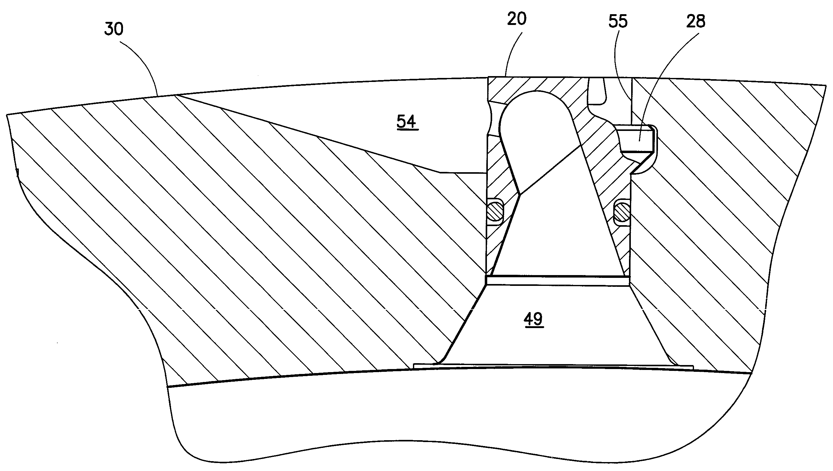 Centrifuge nozzle and method and apparatus for inserting said nozzle into a centrifuge bowl