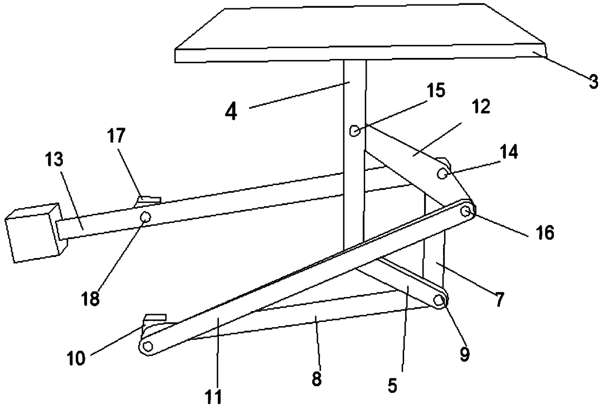 Liftable office table