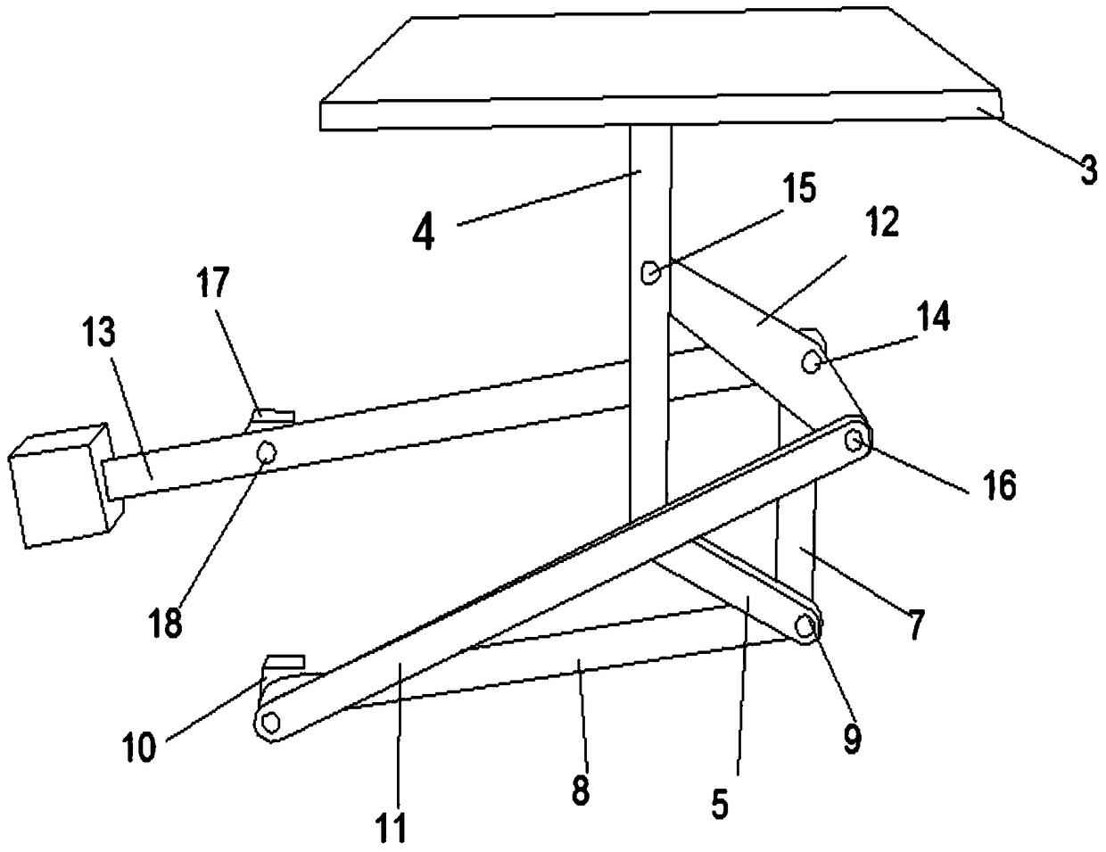 Liftable office table