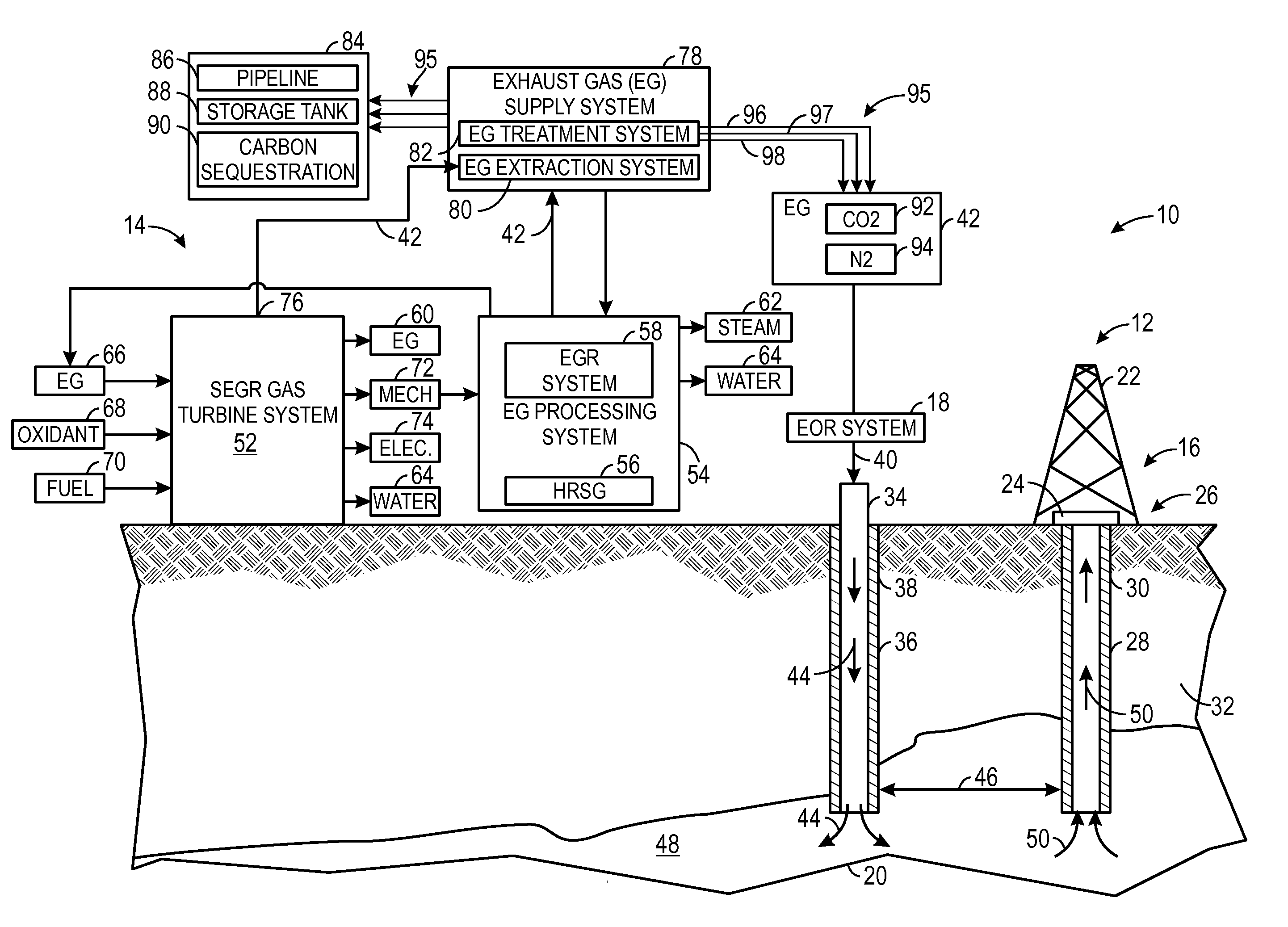System and method for diffusion combustion with fuel-diluent mixing in a stoichiometric exhaust gas recirculation gas turbine system