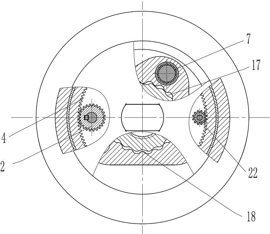 Reduction gear with group drive of involute gear and cycloid gear