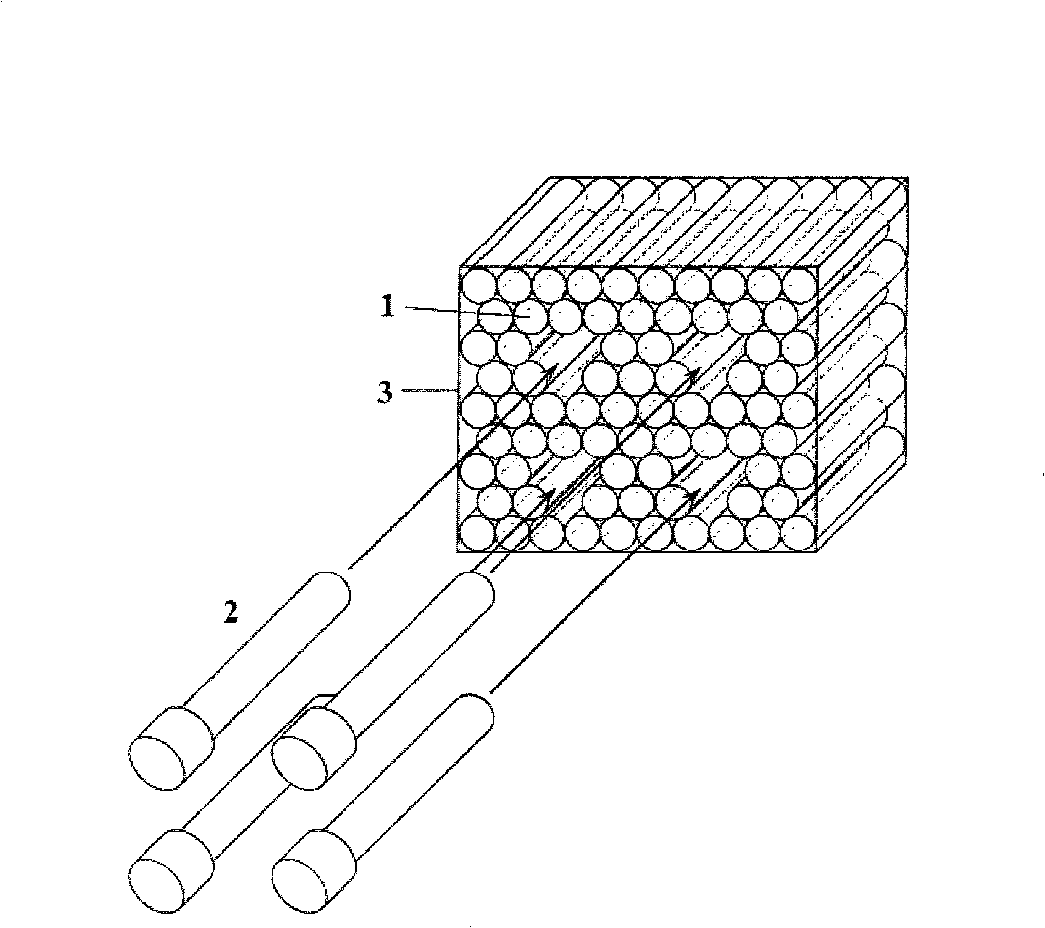 Transparent tubular honeycomb type photocatalysis reactor