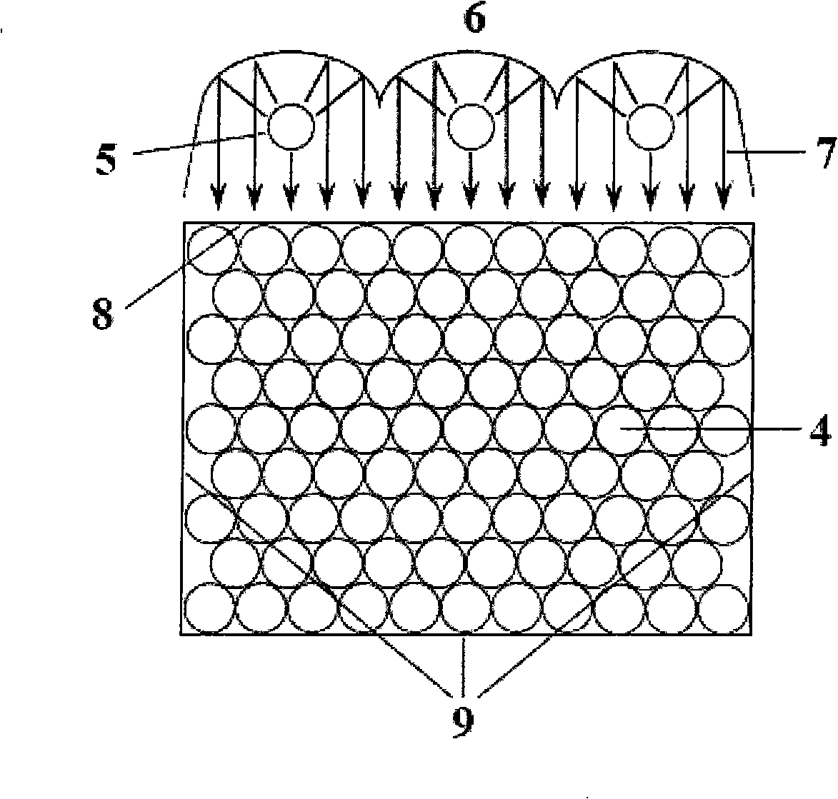 Transparent tubular honeycomb type photocatalysis reactor