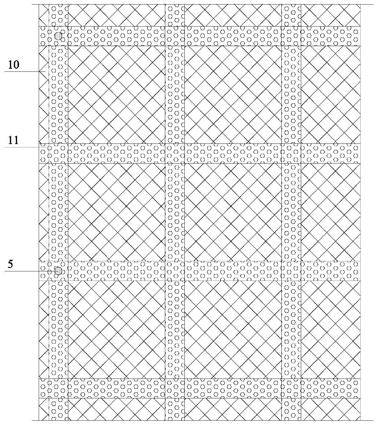 Construction method of invisible natural ventilation and drainage system for thermal insulation planting roof