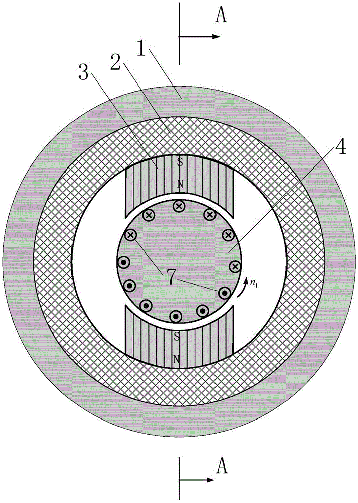 DC motor capable of reducing groove frequency radial electromagnetic excitation force