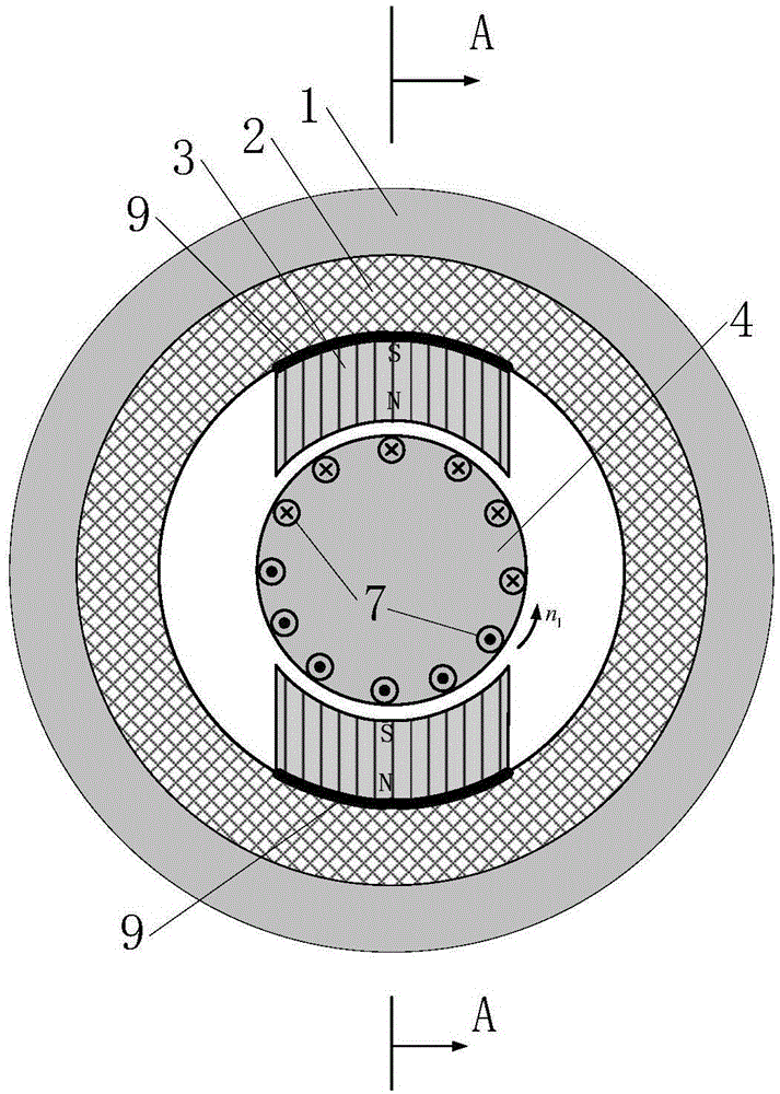 DC motor capable of reducing groove frequency radial electromagnetic excitation force