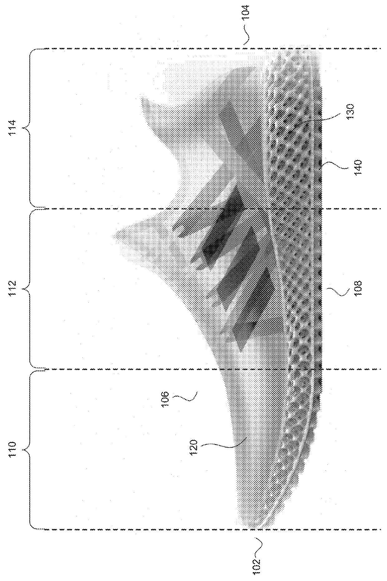 Footwear midsole with warped lattice structure and method of making the same