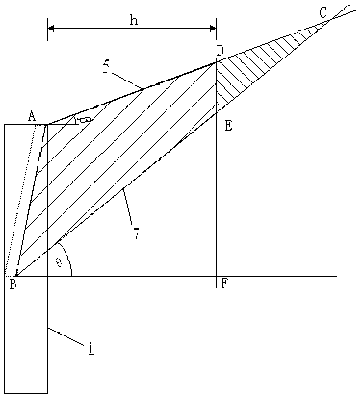 Cutting slope frame anchor wall construction method based on soil arching effect