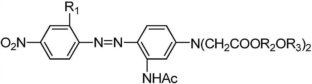 Ruby azo dye as well as preparation method and application thereof