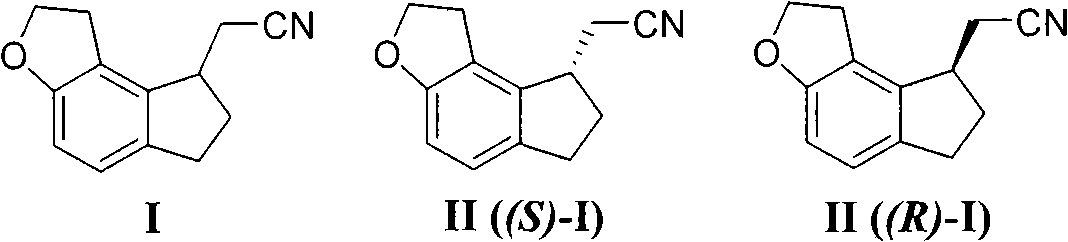2-(1,6,7,8-tetrahydrogen-2H-indeno-[5,4-b] furan-8-group) acetonitrile, preparation method and applciation