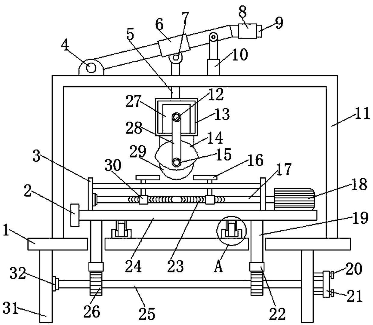 Rapid positioning and cutting device for sapphire machining