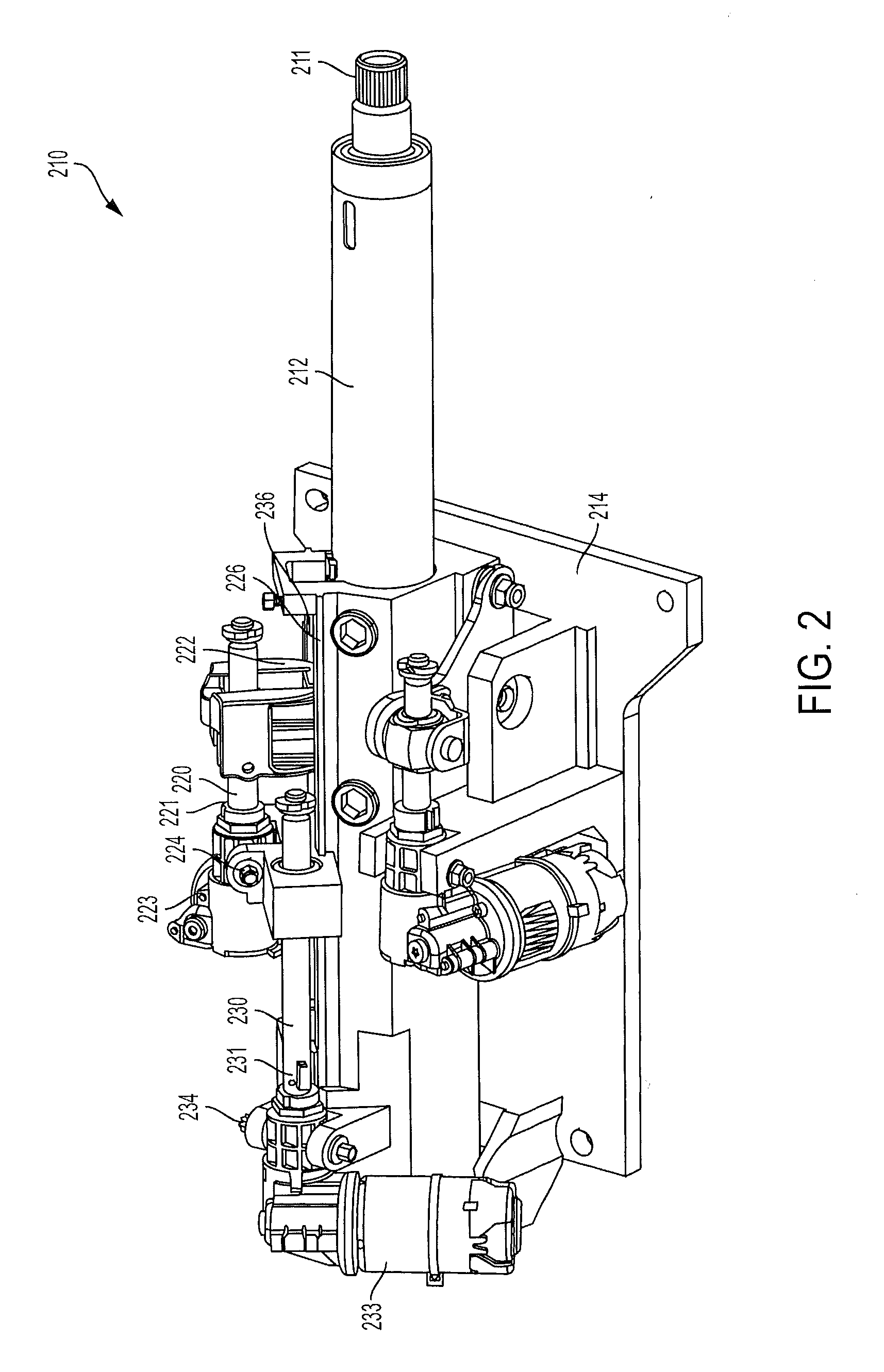 Retractable steering column with dual actuators