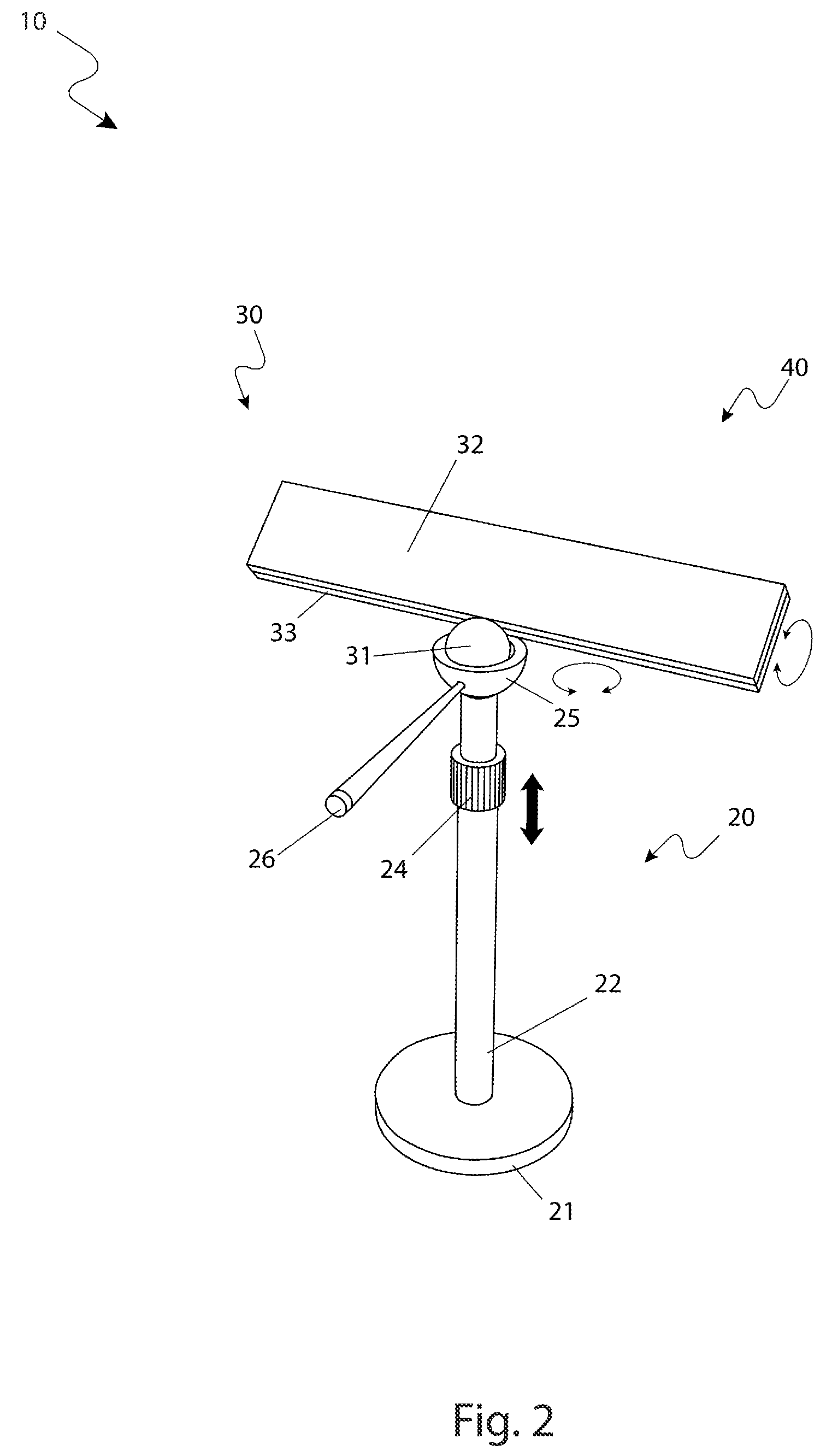 Portable, adjustable mirror stand