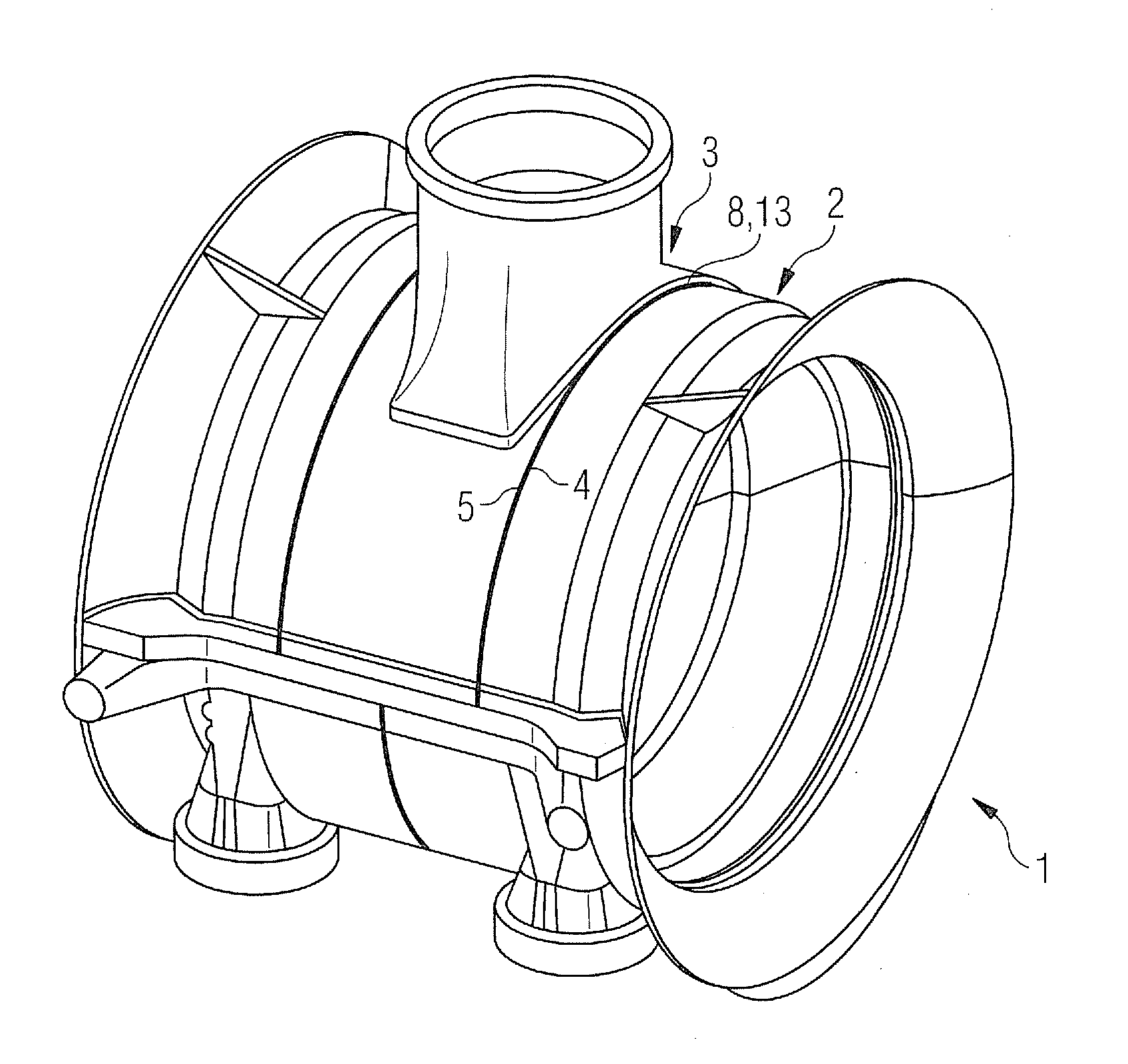 Method for the welding production of a large-dimensioned part from ductile iron by using laser-deposition-welded buffer materials and electric welding