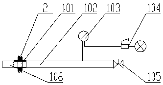 Limit alarm device for tunnelling in steel sleeve of shield tunneling machine